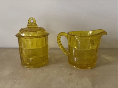 Cesta Ashley vintage amarilla artesanal vikinga tejido crema azúcar brillo Foto 1 de 4