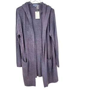 Nuevo Barefoot Dreams Cozychic Lite Relajado Con Capucha Cardi Baja Azul 1X - Imagen 1 de 7