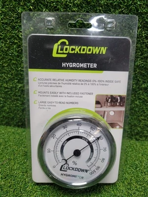 Lockdown Hygrometer Silver Model 222111 – Vault/Safe Humidity Gauge – New - Image 1 of 2