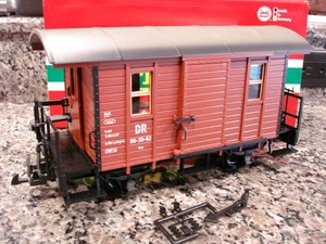 Lehmann LGB The Big Train G Scale 42390 DR Work Caboose  Box Freight Car - Picture 1 of 10
