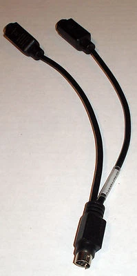 TBD CAB001473-02 PS/2 Splitter Y Adapter Cable - 2 Devices to One Port - Image 1 of 4
