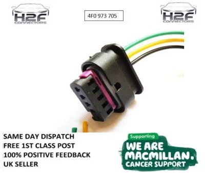 AUDI / VW Mass Air Flow MAF Connector 4F0973705 4F0 973 705 Pre-Wired FREEPOST - Image 1 of 4