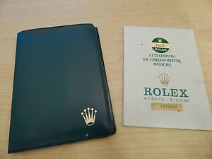 1985 Collectible Rolex Folder Green pocket 16030 OYSTER PERPETUAL DATEJUST cert