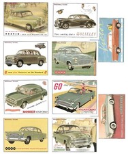 CIGARETTE/TRADE/CARDS.Rockwell.FAMILY CARS OF THE 1950's.(2000).(L)(Full Set 10)