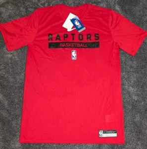 Nike NBA Toronto Raptors DriFit Shooting Warmup T Shirt Red DQ7033-657 Mens L-T - Picture 1 of 8