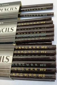 27 Rare Antique Lead Pencils Denver & Rio Grande Western Railroad D&RGWRR 2 Set - Bild 1 von 7