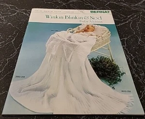 EE9 BERNAT 1979, WINKIN BLINKIN & NOD BABY AFGHANS KNIT & CROCHET PATTERN LEAFLE - Picture 1 of 8