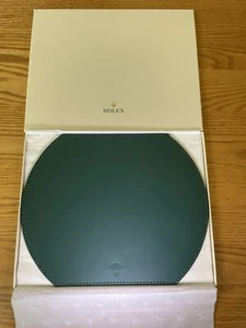 Rolex Green Leather Oversized Mousepad - Collectible AD Gift - Rare Item - Picture 1 of 4
