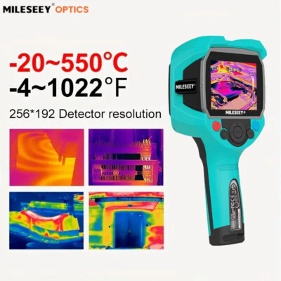 MiLESEEY 256x192 Wärmebildkamera 20Hz IR Infrarot kamera -20℃～550℃ 3.5 in LCD