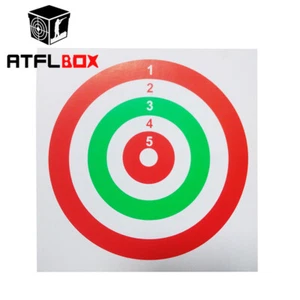 100 PCS Bright Green Red bbgun shooting trap paper goal pellet target (14x14) - Picture 1 of 3