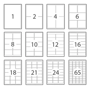 A4 ADDRESS LABELS - SELF ADHESIVE STICKY INKJET LASER COPIER PRINTER FREE P&P - Picture 1 of 12