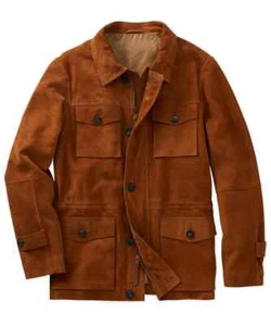 Outdoor Adventure Coat For Men Classic Men's Safari Suede Field Tan Jacket - Picture 1 of 2