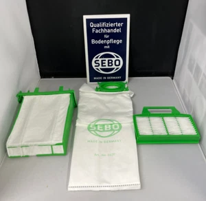 SEBO AIR-BELT K1,K3 Box Art.6629 ER und 6696ER 8 Staubsaugerbeutel mit 2 Filter - Picture 1 of 8