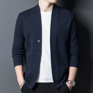 Men's Autumn Wool Cardigan Business Casual Trendy Comfortable Wool Tops Cardigan - Picture 1 of 16