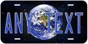 Matrícula de coche novedad personalizada de Earth Planet cualquier nombre - Imagen 1 de 6