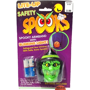 BRAZALETE ESPELUZNANTE Lite Up Safety WHITCH Halloween NUEVO PILAS AA HI WHATT - Imagen 1 de 8
