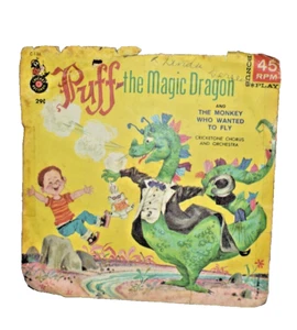 Puff The Magic Dragon The Monkey Who Wanted To Fly 45 rpm record vinyl UNTESTED - Picture 1 of 4