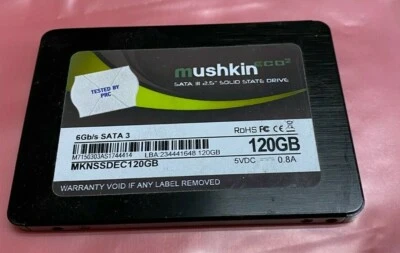 Mushkin ECO2 SSD 120GB Laptop SATA Hard Drive 2.5" MKNSSDEC120GB - Tested - Image 1 of 2