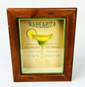 Framed Picture -  MARGARITA with Recipe - 3D Shadow Box -  2004 - Picture 1 of 6