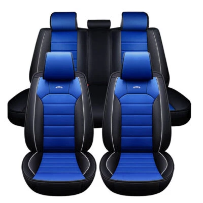 For Toyota RAV4 XLE Car 5 Seat Covers Set Leather Front Rear Cushion Protector Foto 1 de 4