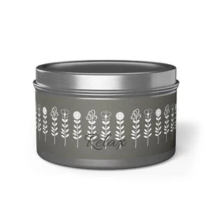 RELAX- Scented Tin Candles - Picture 1 of 25