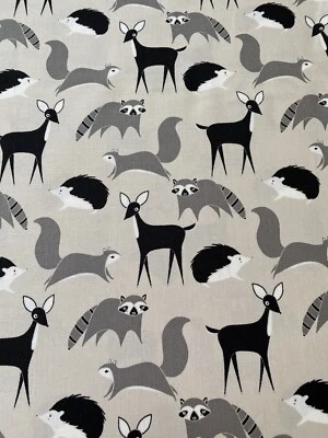 Fat Quarter Bramble By Gingiber For Moda Hedgehog Squirrel Deer Raccoon Fabric - Image 1 of 4
