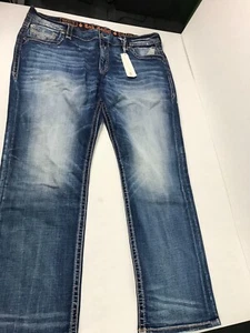 Rock Revival Pesto Straight Herren Denim Jeans Gr. 44 x 32 Designer - Bild 1 von 7