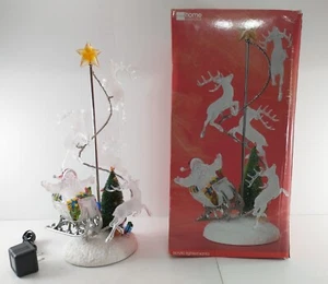 JC Penney SANTA'S SLEIGH & REINDEER Light-Up Color Change Christmas Decoration! - Picture 1 of 11