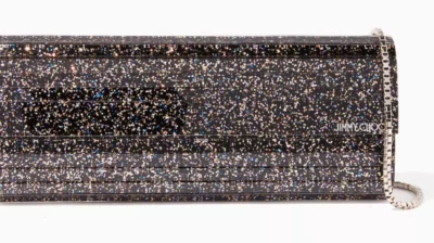 Bolso sin asas Jimmy Choo Sweetie multicolor crepúsculo brillo acrílico $1095 nuevo con etiquetas Foto 1 de 4