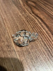 Kleine Kunst Glas klar Schildkröte Figur - Bild 1 von 7