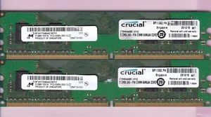 1GB 2x512MB PC2-5300 CRUCIAL CT6464AA667.4FHZ DDR2-667 MICRON RAM Memory KIT - Picture 1 of 2