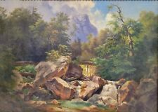 Anton Hansch (1813-1876) Ölgemälde Öl auf Leinwand Taufers Tirol 57 x73cm