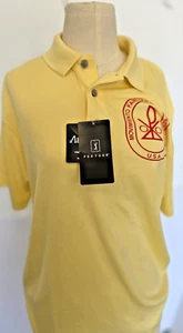 Polo de golf PGA Tour Air Flux sólido para hombre talla pequeña/mecha de malla amarilla chico nuevo con etiquetas - Imagen 1 de 11