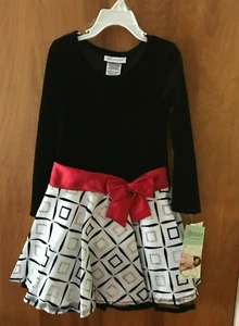 Bonnie Jean Velvet Holiday Party Dress Layer tulle Girl's Size 6 NWT $56. - Picture 1 of 4