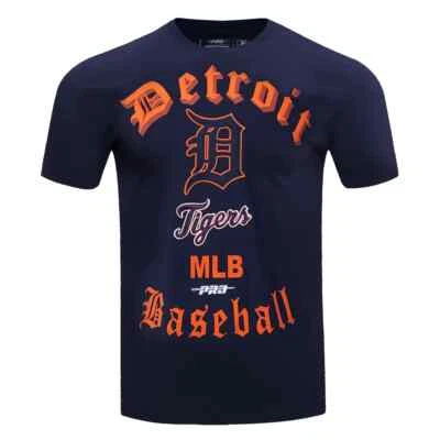 Top Pro Standard - MLB Detroit Tigers para hombre con logotipo inglés antiguo - azul marino/naranja Foto 1 de 4