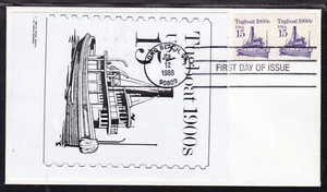 SCOTT 2260 TUGBOAT PHOTO ESSAY FIRST DAY COVER FDC MORAN - Picture 1 of 1