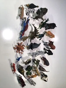 Set 29 verschiedene Hartplastik Dino Farm Zoo Tierfiguren Spielzeug Actionfiguren - Bild 1 von 12