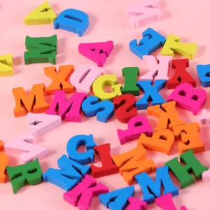 100 Pcs Wood Alphabet Letters and Numbers Alphabet Letters woodsy decor Small - Picture 1 of 12
