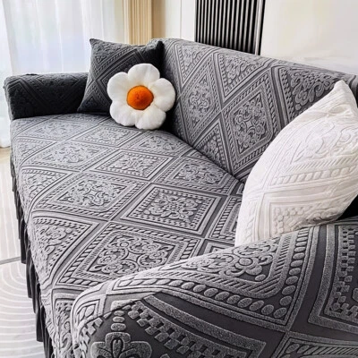 High Stretch Couch Sofa Cover 1/2/3/4 Seat Slipcover Couch Furniture Protect UK - Image 1 of 4