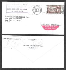 1960 France First Flight Air Mail Cover to New York