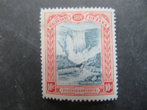 1898 British Guiana 10c Blue-Black & Red Brown SG220 Mounted Mint Cover