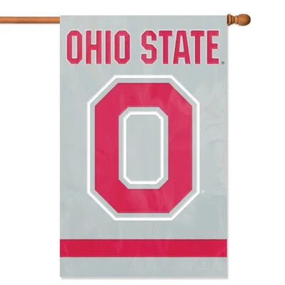 Ohio State Buckeyes O House Bandera PREMIUM Exterior DOBLE CARA Bordada Foto 1 de 2