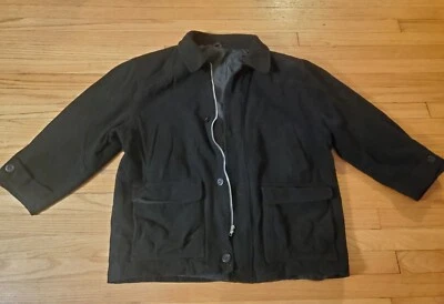 Massimo Moda Collezione Coat, Mens, Black Large, Wool Coat - Image 1 of 4