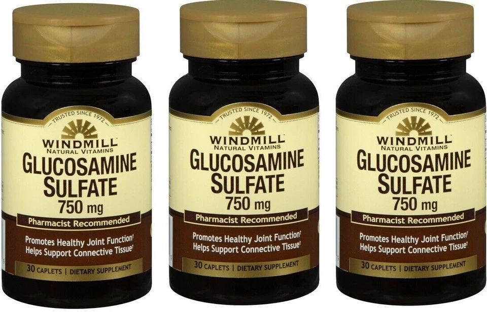 Molino de viento sulfato de glucosamina 750 mg 30 ct (paquete de 3) Foto 1 de 1