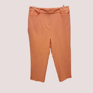 Pantalones NY&C Mujer Talla 18 Petite~ Coral Elastizados Nuevos con Etiquetas T12 - Imagen 1 de 8