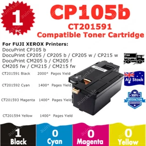 1x Compatible Toner CT201591 Black For Fuji Xerox CP105 CP205 CM205 CP215 w - Picture 1 of 2
