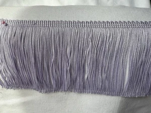 4" Rayon Chainette Fringe lilac lavender 3 yards CRAFTS COSTUME TRIM DANCE - Picture 1 of 3