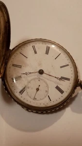 Antique Full Jeweled Double Hunter Case Pocket Watch UNTESTED - NO KEY - Picture 1 of 8