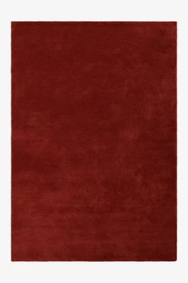 Red Solid Color Hand Tufted Area Rug 8x10 ft for Dining Room and Bedroom Carpet - Image 1 of 4