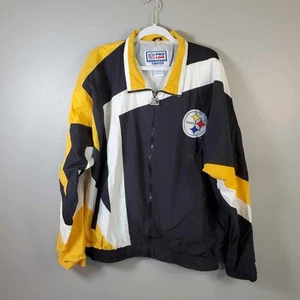 Vtg NFL Pro Line Authentic Starter Pittsburgh Steelers Jacket Mens Black Size XL - Picture 1 of 12